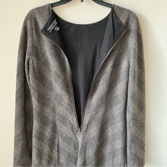 🎁5/$25 Peruvian Connection Brown Plaid Wool Blend Sheath Dress - Picture 6 of 9